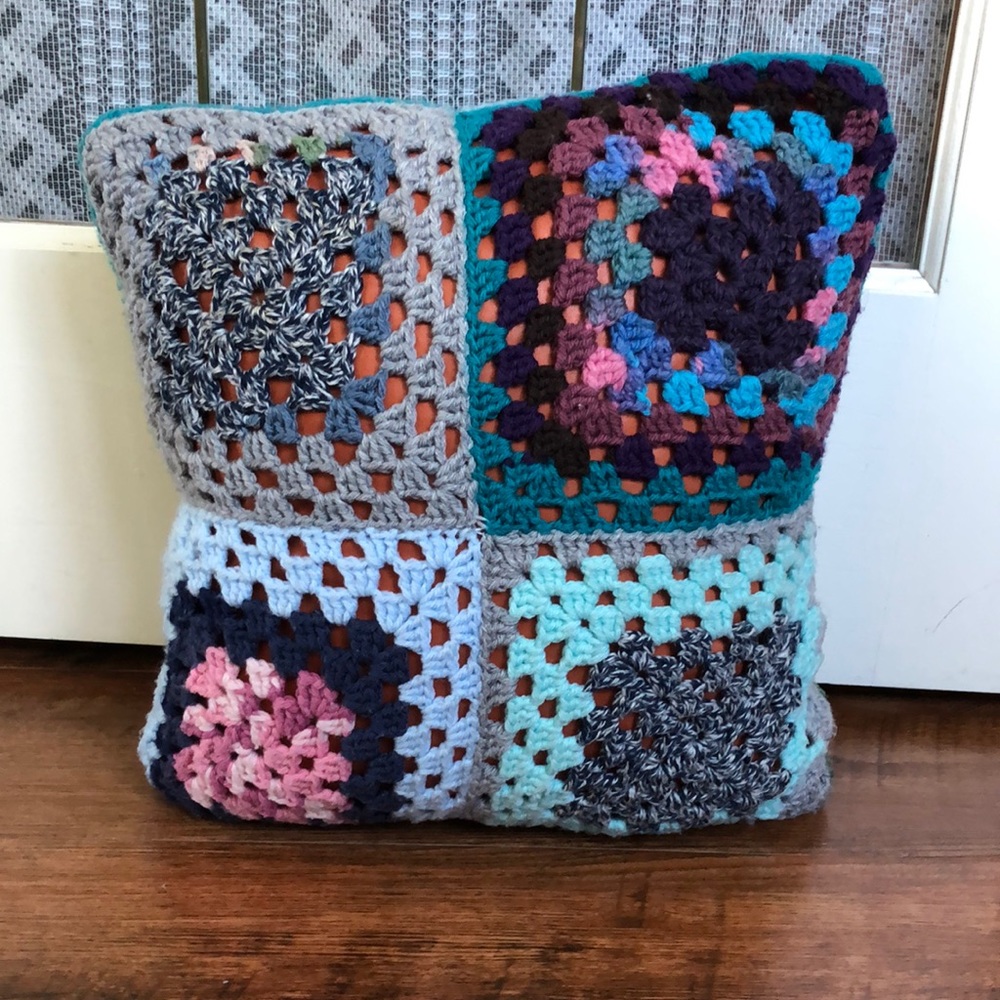 Vintage Hand Crocheted Pillow